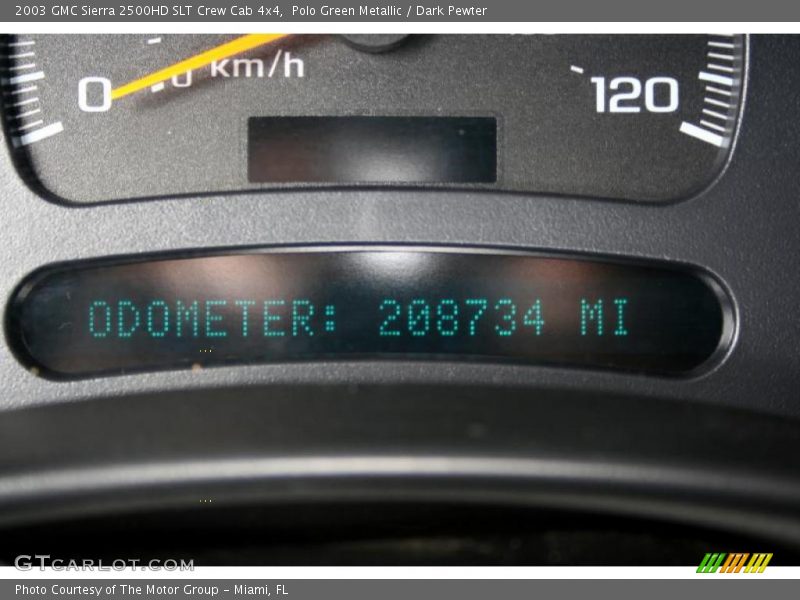 Polo Green Metallic / Dark Pewter 2003 GMC Sierra 2500HD SLT Crew Cab 4x4