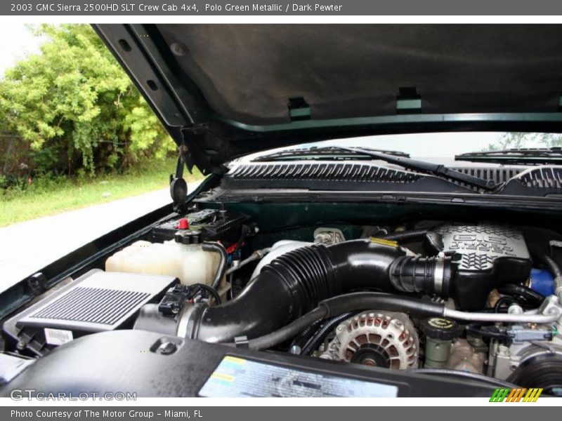 Polo Green Metallic / Dark Pewter 2003 GMC Sierra 2500HD SLT Crew Cab 4x4