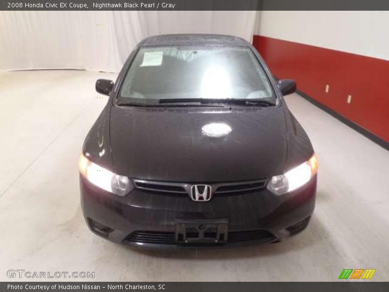 Nighthawk Black Pearl / Gray 2008 Honda Civic EX Coupe