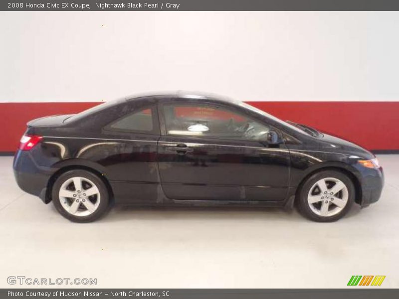 Nighthawk Black Pearl / Gray 2008 Honda Civic EX Coupe