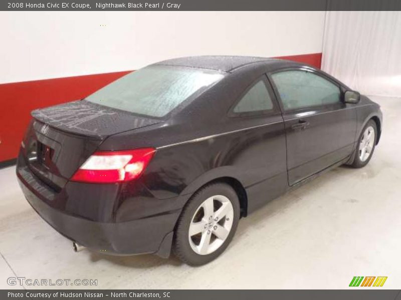 Nighthawk Black Pearl / Gray 2008 Honda Civic EX Coupe