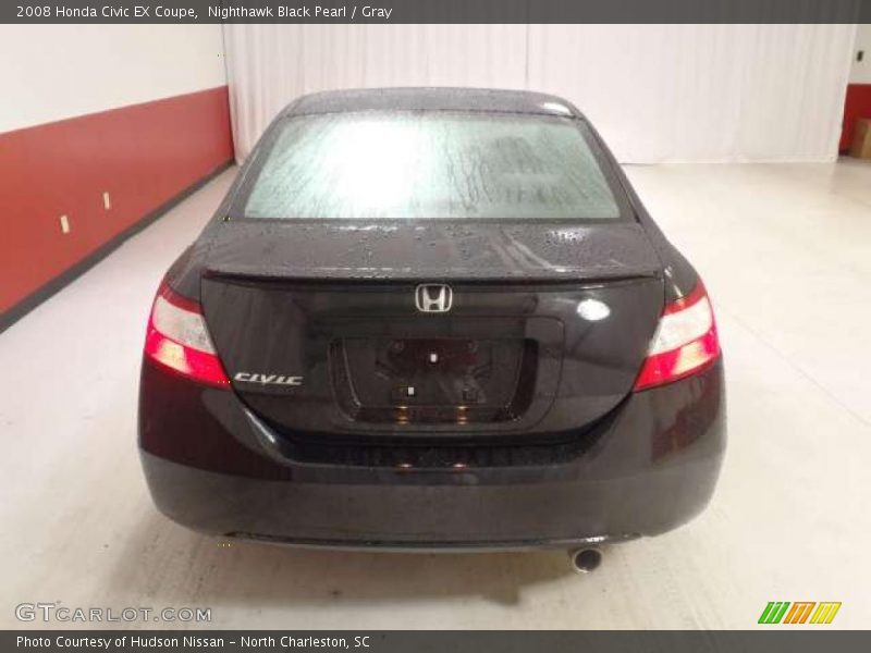 Nighthawk Black Pearl / Gray 2008 Honda Civic EX Coupe