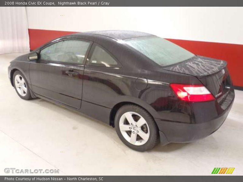 Nighthawk Black Pearl / Gray 2008 Honda Civic EX Coupe