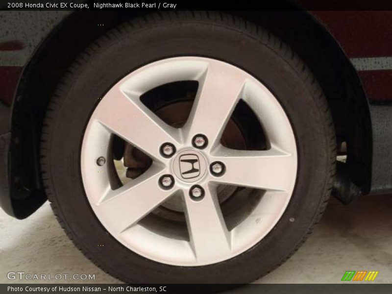 Nighthawk Black Pearl / Gray 2008 Honda Civic EX Coupe