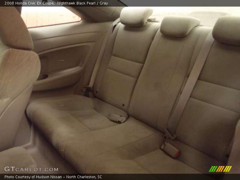 Nighthawk Black Pearl / Gray 2008 Honda Civic EX Coupe