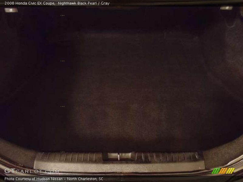 Nighthawk Black Pearl / Gray 2008 Honda Civic EX Coupe