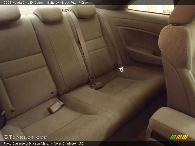 Nighthawk Black Pearl / Gray 2008 Honda Civic EX Coupe