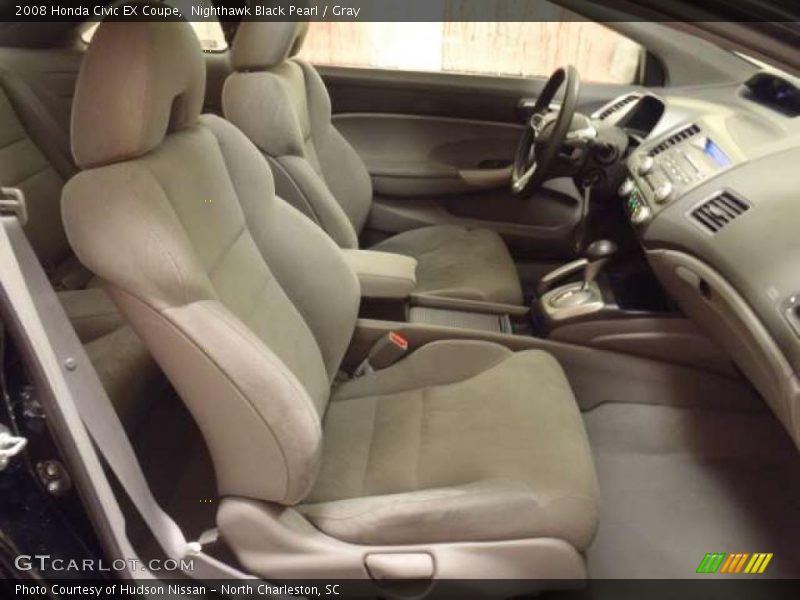 Nighthawk Black Pearl / Gray 2008 Honda Civic EX Coupe
