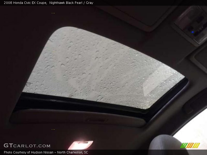 Nighthawk Black Pearl / Gray 2008 Honda Civic EX Coupe