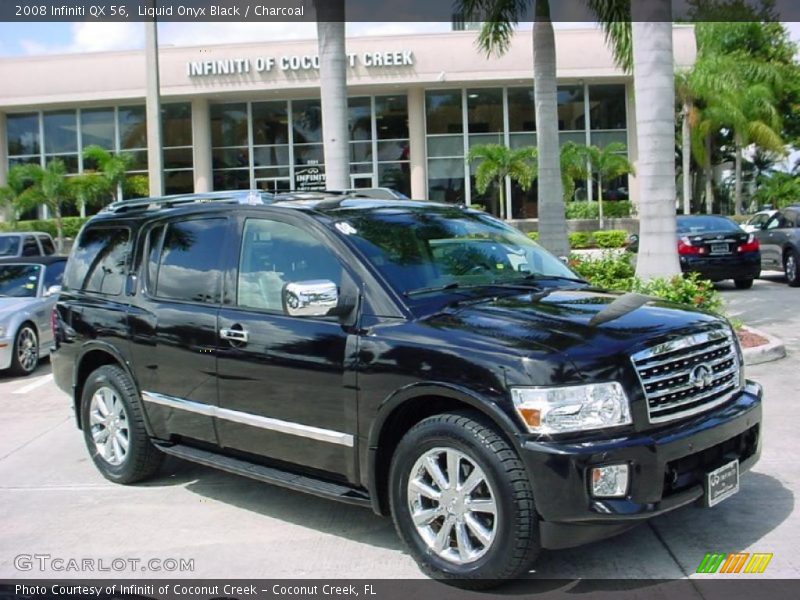 Liquid Onyx Black / Charcoal 2008 Infiniti QX 56