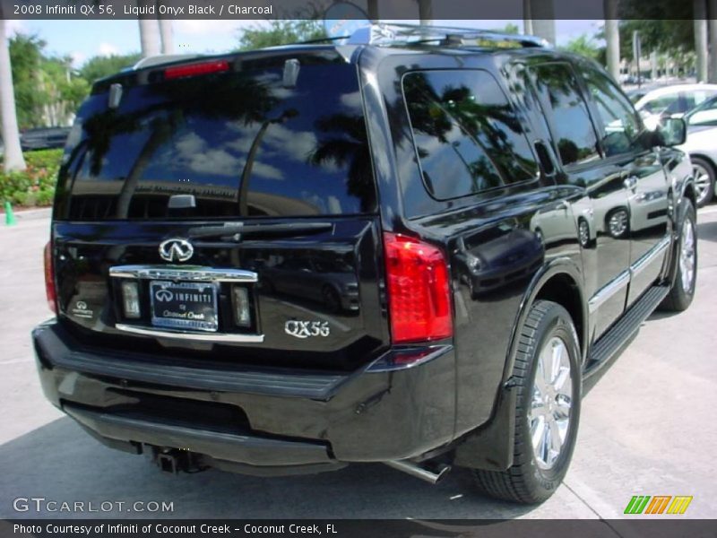 Liquid Onyx Black / Charcoal 2008 Infiniti QX 56