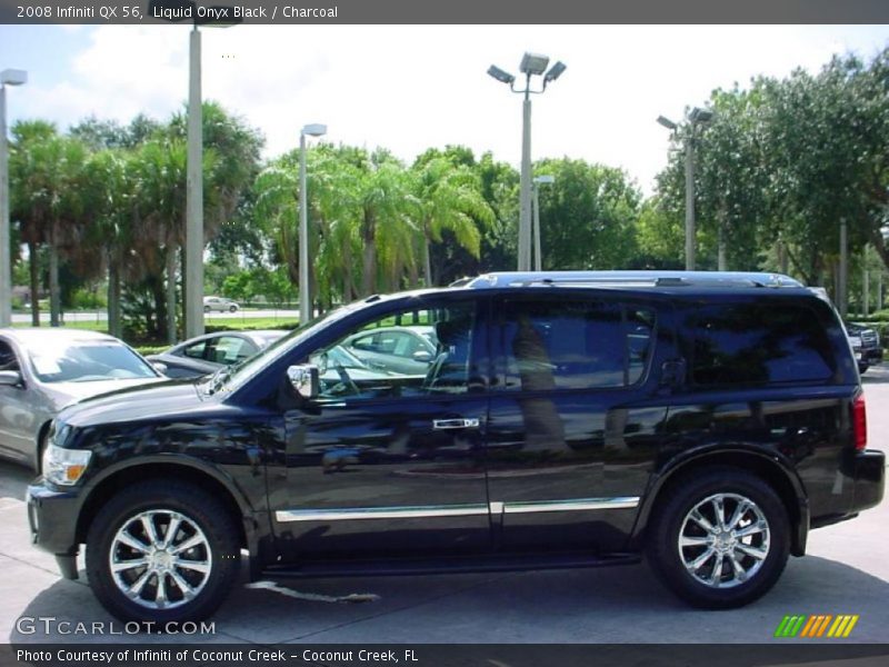 Liquid Onyx Black / Charcoal 2008 Infiniti QX 56