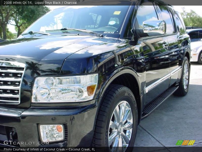 Liquid Onyx Black / Charcoal 2008 Infiniti QX 56