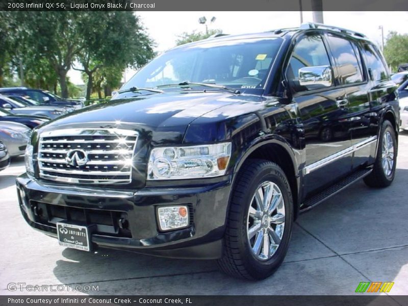 Liquid Onyx Black / Charcoal 2008 Infiniti QX 56
