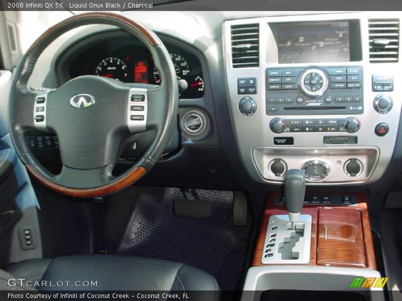 Liquid Onyx Black / Charcoal 2008 Infiniti QX 56
