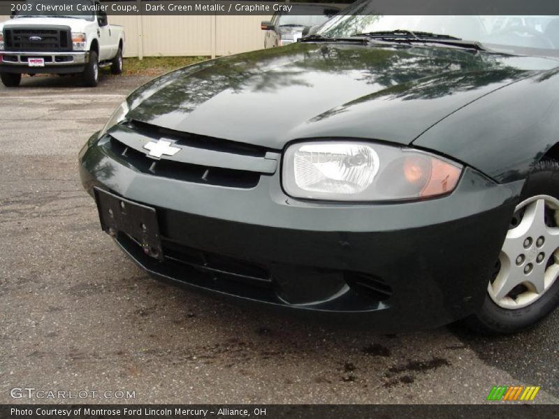 Dark Green Metallic / Graphite Gray 2003 Chevrolet Cavalier Coupe