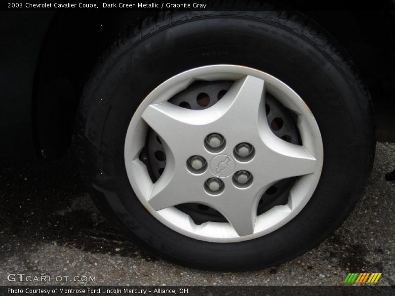 Dark Green Metallic / Graphite Gray 2003 Chevrolet Cavalier Coupe