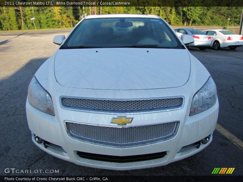 White Diamond Tricoat / Cocoa/Cashmere 2011 Chevrolet Malibu LTZ