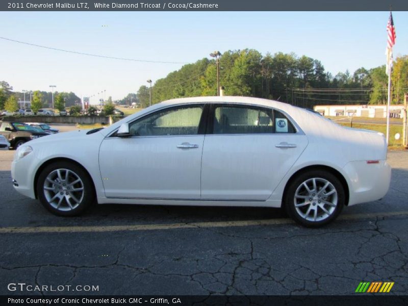White Diamond Tricoat / Cocoa/Cashmere 2011 Chevrolet Malibu LTZ