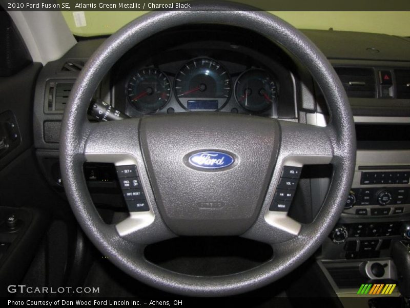 Atlantis Green Metallic / Charcoal Black 2010 Ford Fusion SE