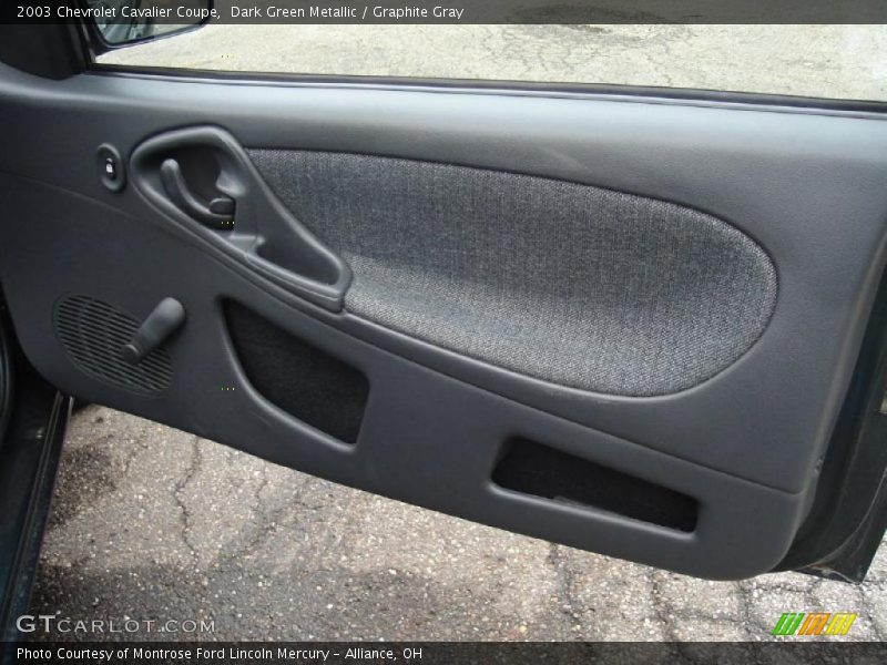 Dark Green Metallic / Graphite Gray 2003 Chevrolet Cavalier Coupe