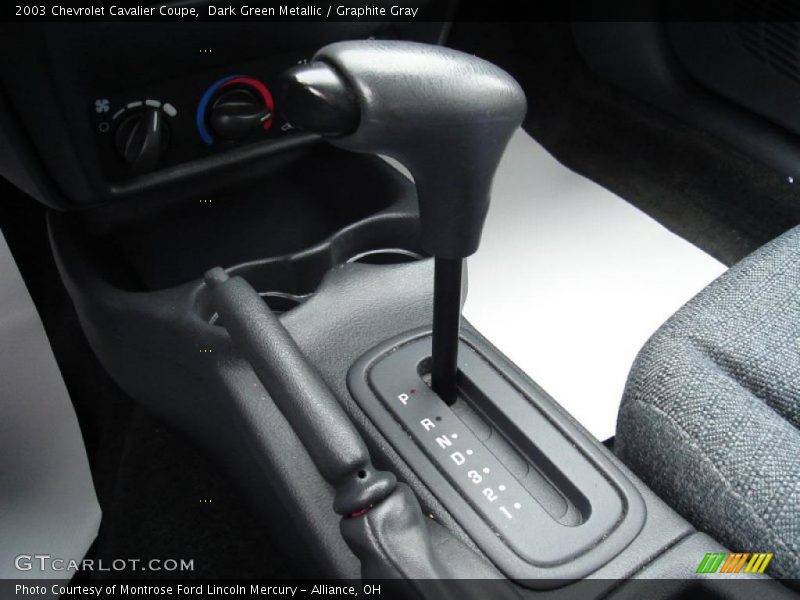 Dark Green Metallic / Graphite Gray 2003 Chevrolet Cavalier Coupe
