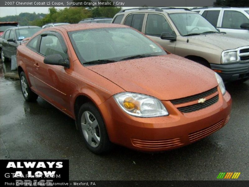 Sunburst Orange Metallic / Gray 2007 Chevrolet Cobalt LS Coupe
