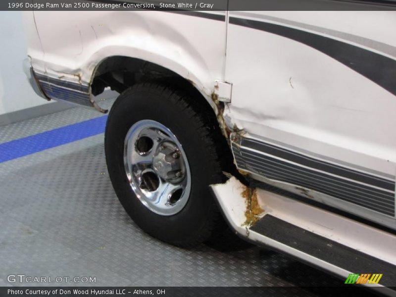 Stone White / Gray 1996 Dodge Ram Van 2500 Passenger Conversion