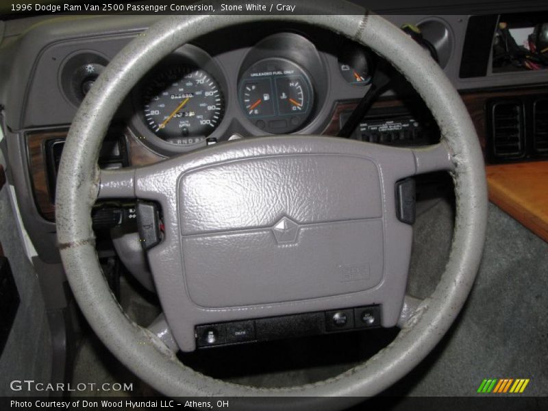 Stone White / Gray 1996 Dodge Ram Van 2500 Passenger Conversion