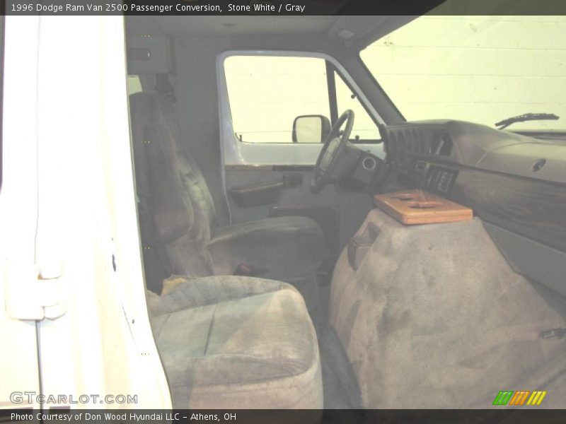 Stone White / Gray 1996 Dodge Ram Van 2500 Passenger Conversion