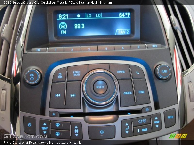 Quicksilver Metallic / Dark Titanium/Light Titanium 2010 Buick LaCrosse CX