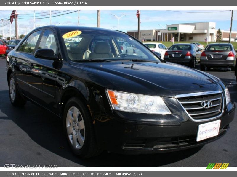 Ebony Black / Camel 2009 Hyundai Sonata GLS