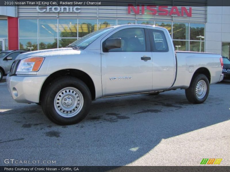 Radiant Silver / Charcoal 2010 Nissan Titan XE King Cab