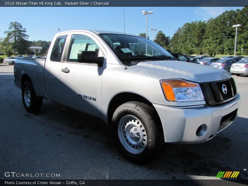 Radiant Silver / Charcoal 2010 Nissan Titan XE King Cab