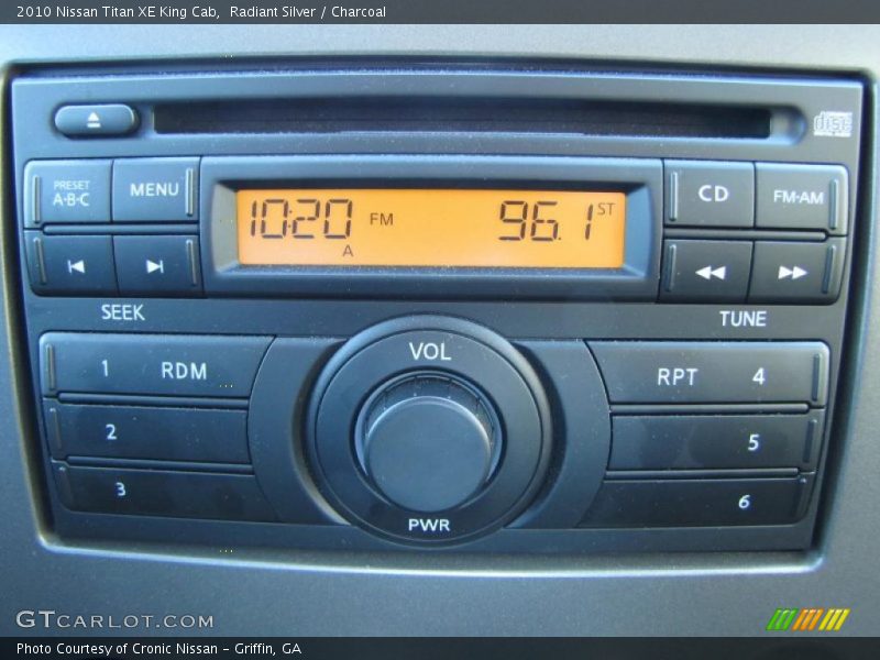 Radiant Silver / Charcoal 2010 Nissan Titan XE King Cab