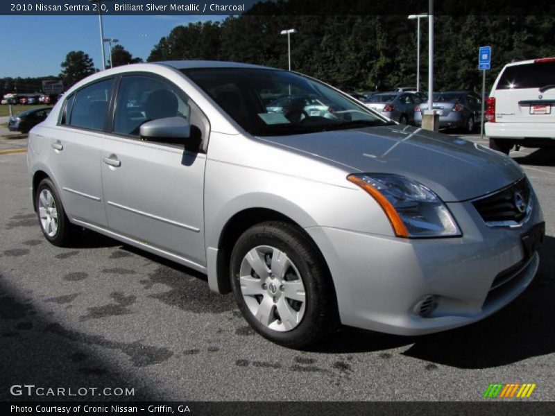 Brilliant Silver Metallic / Charcoal 2010 Nissan Sentra 2.0