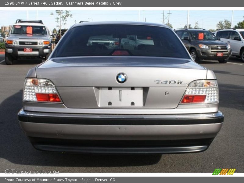 Cashmere Beige Metallic / Grey 1998 BMW 7 Series 740iL Sedan