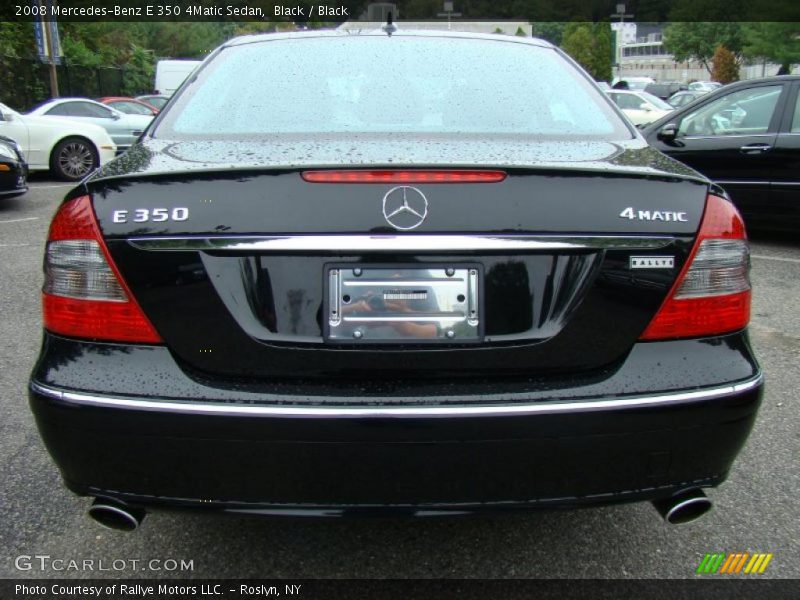 Black / Black 2008 Mercedes-Benz E 350 4Matic Sedan