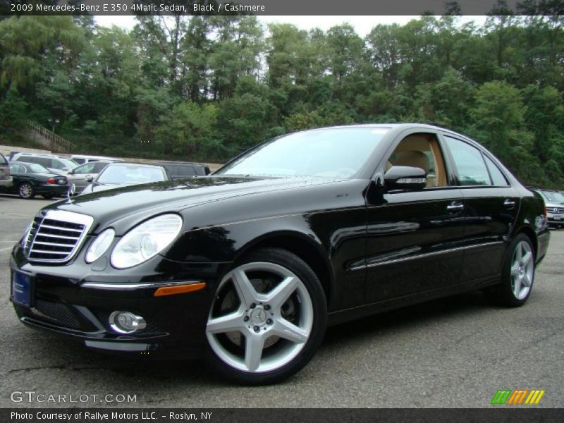 Black / Cashmere 2009 Mercedes-Benz E 350 4Matic Sedan