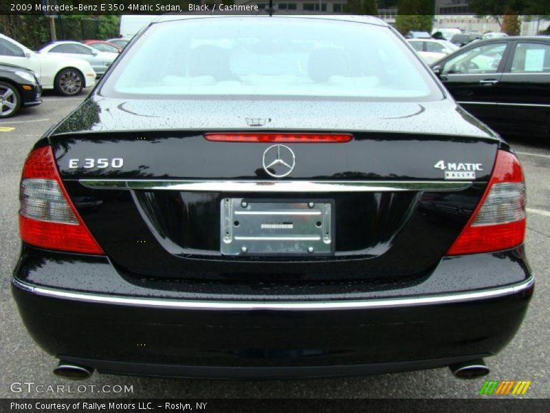Black / Cashmere 2009 Mercedes-Benz E 350 4Matic Sedan