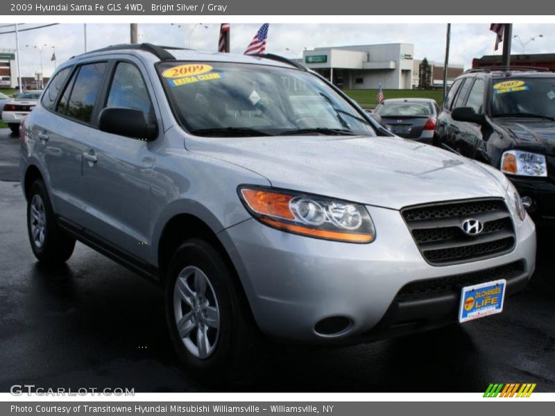Bright Silver / Gray 2009 Hyundai Santa Fe GLS 4WD