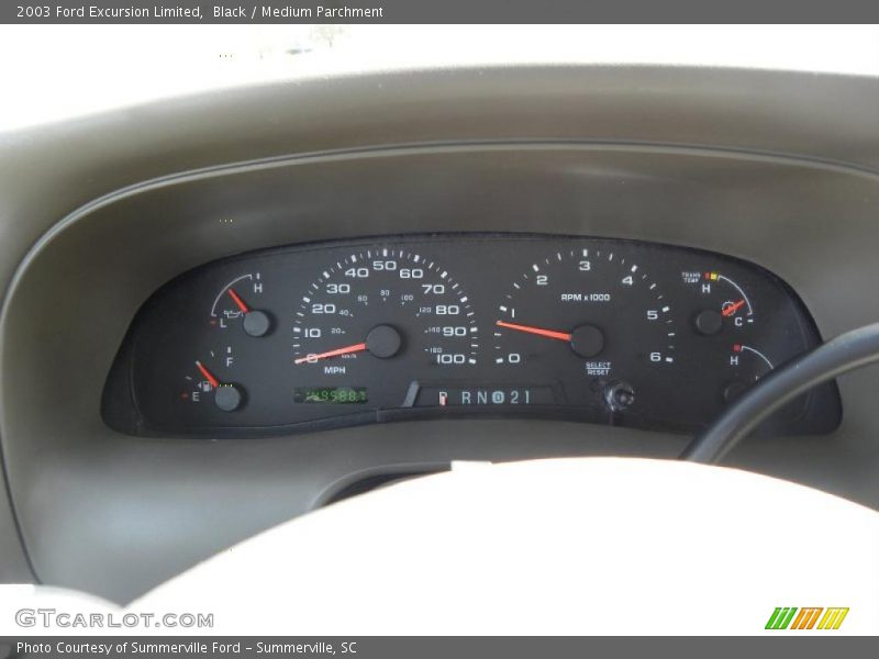 Black / Medium Parchment 2003 Ford Excursion Limited