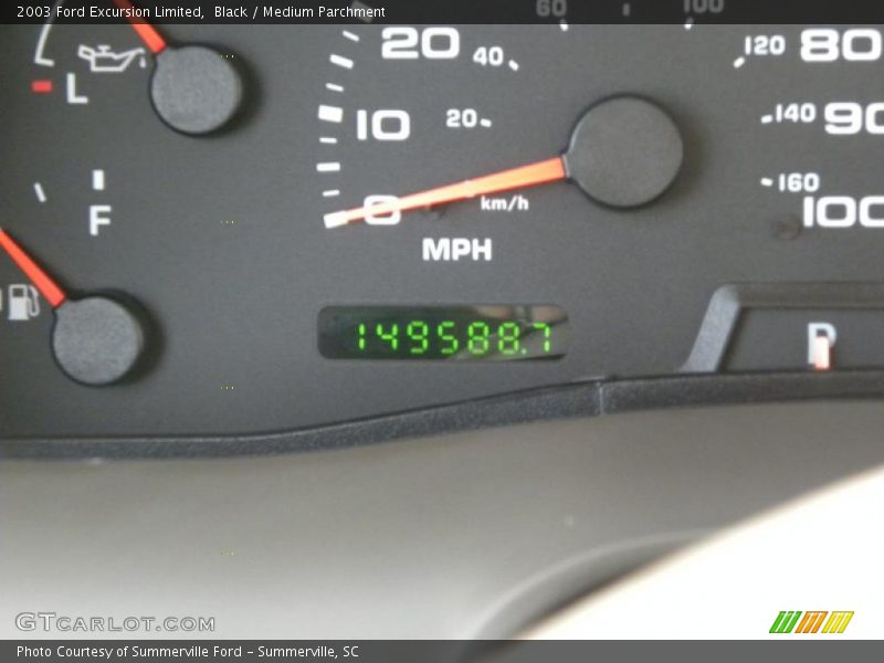 Black / Medium Parchment 2003 Ford Excursion Limited