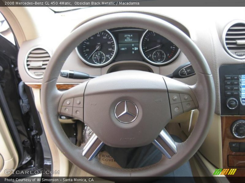 Obsidian Black Metallic / Macadamia 2008 Mercedes-Benz GL 450 4Matic