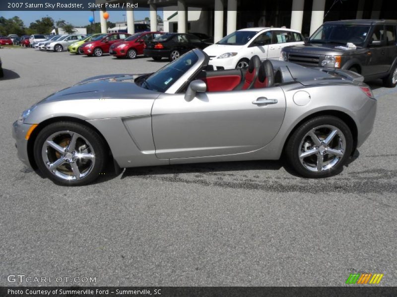 Silver Pearl / Red 2007 Saturn Sky Roadster