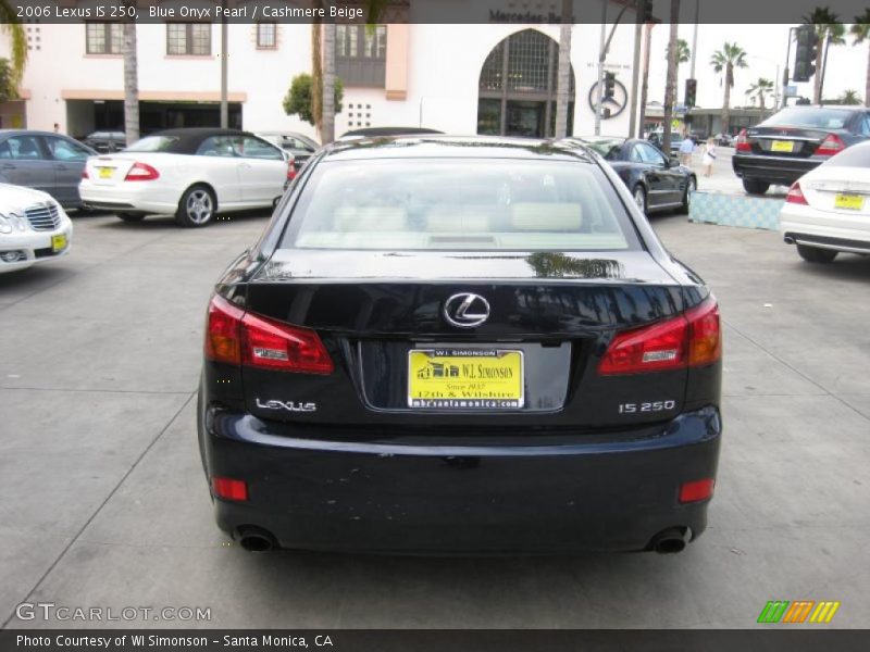 Blue Onyx Pearl / Cashmere Beige 2006 Lexus IS 250