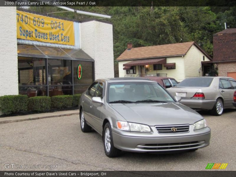Antique Sage Pearl / Oak 2000 Toyota Camry LE V6