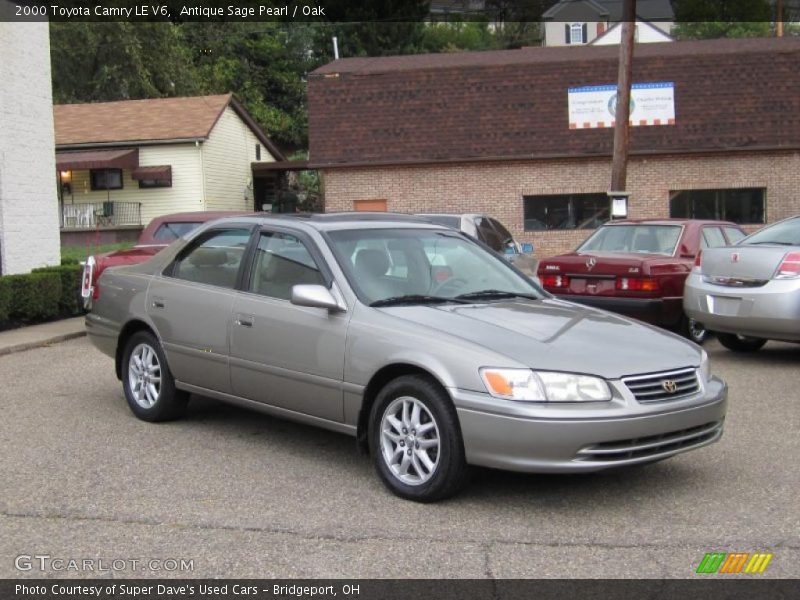 Antique Sage Pearl / Oak 2000 Toyota Camry LE V6