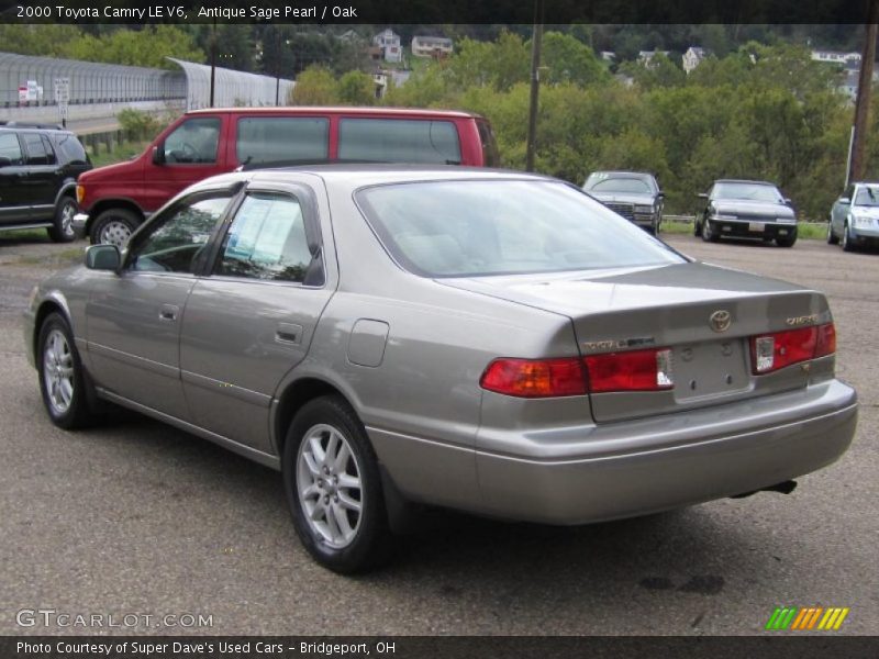 Antique Sage Pearl / Oak 2000 Toyota Camry LE V6