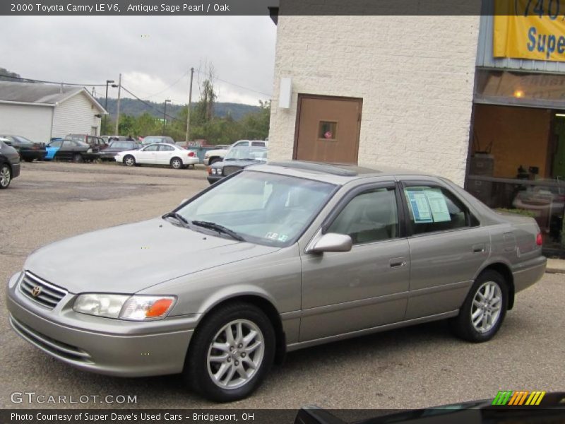 Antique Sage Pearl / Oak 2000 Toyota Camry LE V6